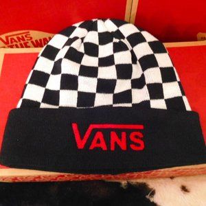 Customized Vans Embroidered Beanie (Red)